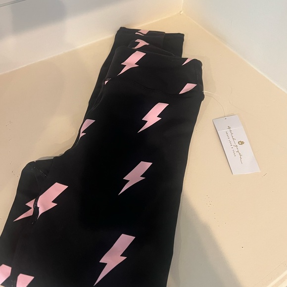NWT!! Spiritual Gangster Essential High-Waist Lightning Bolt Print Leggings - Picture 2 of 6